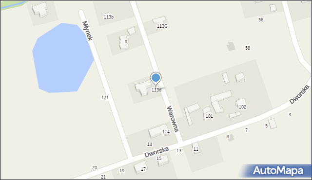 Kczewo, Młynek, 113d, mapa Kczewo