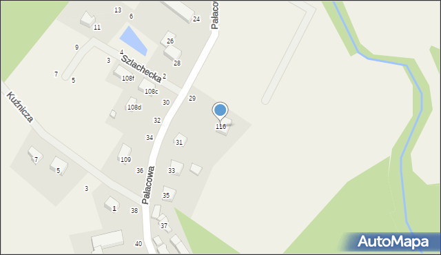 Kczewo, Młynek, 116, mapa Kczewo