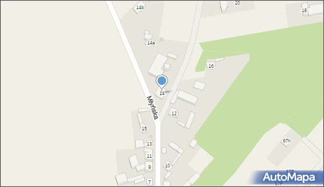 Kębłowo, Młyńska, 14, mapa Kębłowo