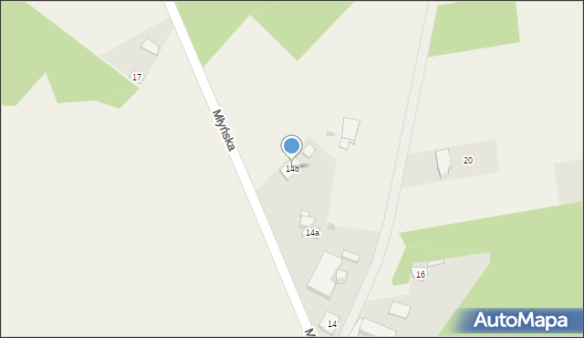 Kębłowo, Młyńska, 14b, mapa Kębłowo