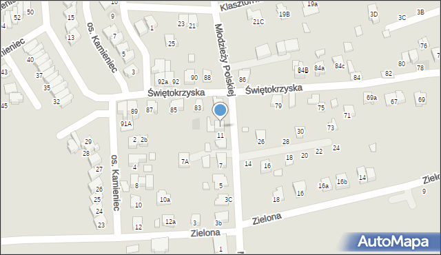 Kęty, Młodzieży Polskiej, 13, mapa Kęty