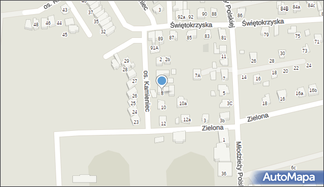 Kęty, Młodzieży Polskiej, 8, mapa Kęty