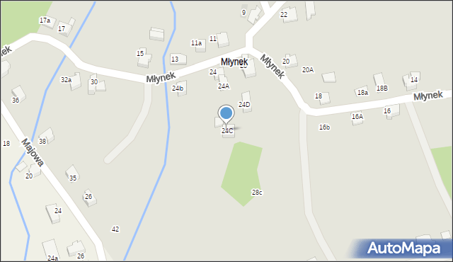 Kęty, Młynek, 24C, mapa Kęty