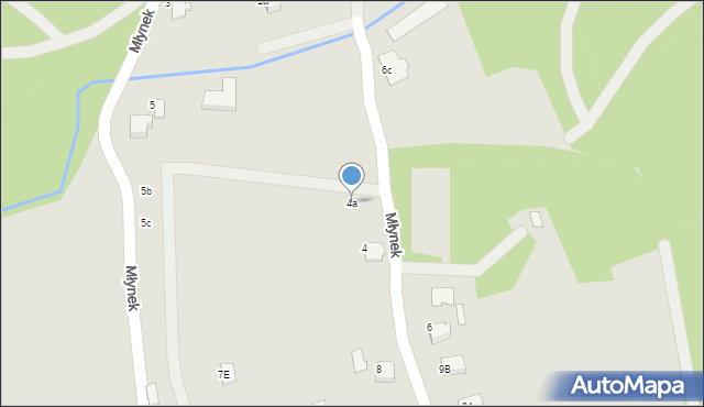 Kęty, Młynek, 4a, mapa Kęty