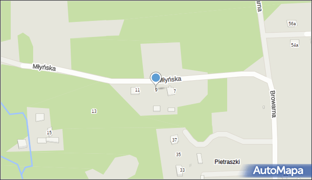 Kielce, Młyńska, 9, mapa Kielc