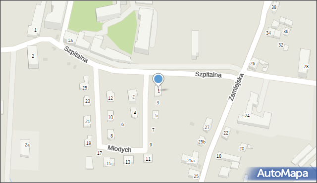 Kłodzko, Młodych, 1, mapa Kłodzka