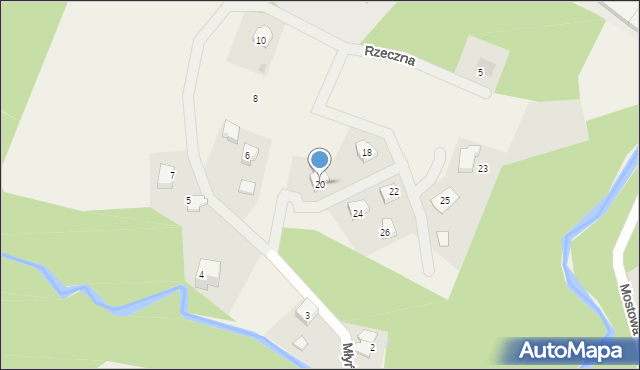 Kolbudy, Młyńska, 20, mapa Kolbudy