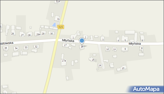 Kolsko, Młyńska, 16, mapa Kolsko