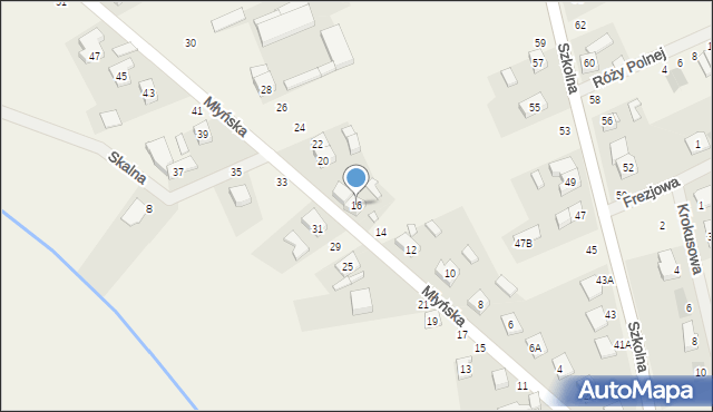 Konarzewo, Młyńska, 16, mapa Konarzewo