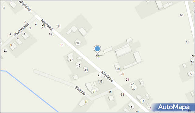 Konarzewo, Młyńska, 30, mapa Konarzewo