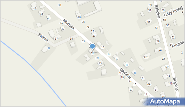 Konarzewo, Młyńska, 31, mapa Konarzewo