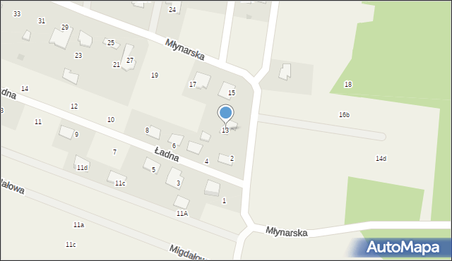 Konarzyce, Młynarska, 13, mapa Konarzyce