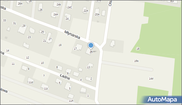 Konarzyce, Młynarska, 15, mapa Konarzyce