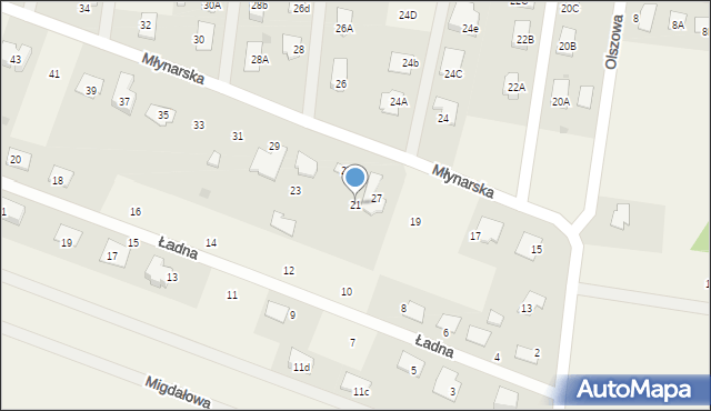 Konarzyce, Młynarska, 21, mapa Konarzyce