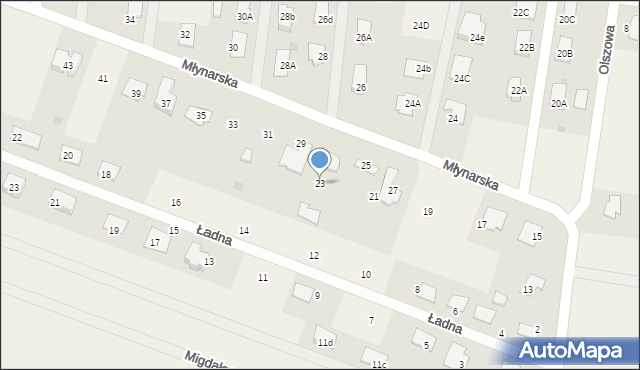 Konarzyce, Młynarska, 23, mapa Konarzyce