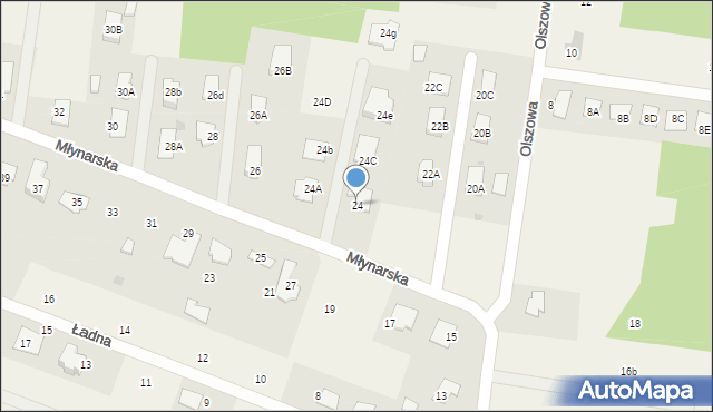 Konarzyce, Młynarska, 24, mapa Konarzyce