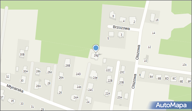 Konarzyce, Młynarska, 24g, mapa Konarzyce