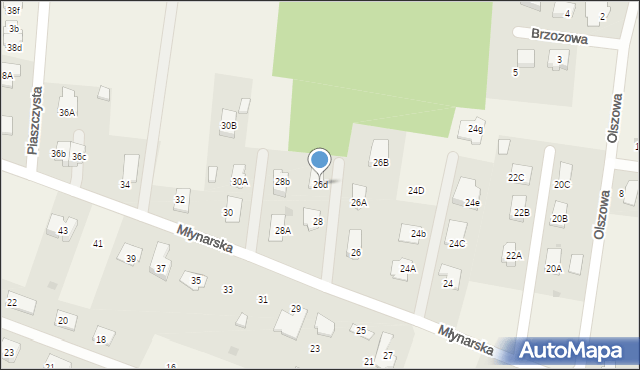 Konarzyce, Młynarska, 26d, mapa Konarzyce