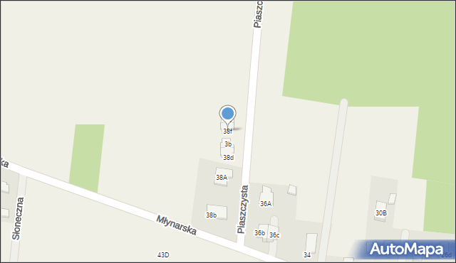 Konarzyce, Młynarska, 38f, mapa Konarzyce
