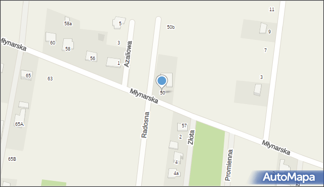 Konarzyce, Młynarska, 50, mapa Konarzyce