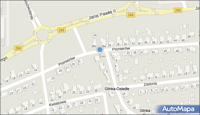 Konin, Młodzieżowa, 1, mapa Konina