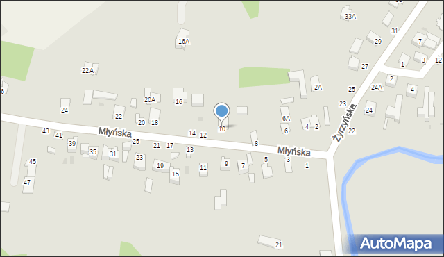 Końskowola, Młyńska, 10, mapa Końskowola