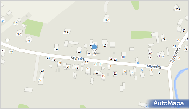 Końskowola, Młyńska, 18, mapa Końskowola