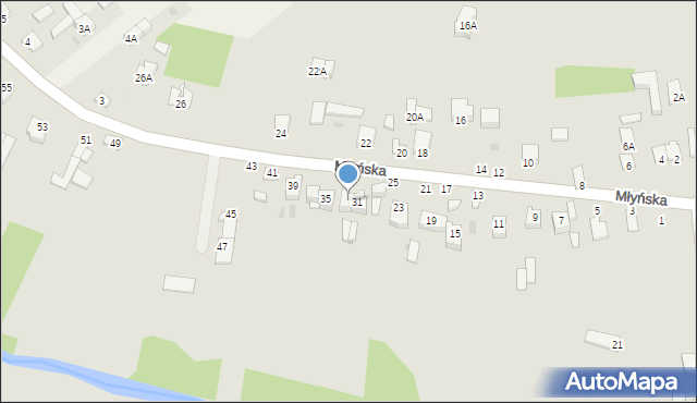 Końskowola, Młyńska, 33, mapa Końskowola