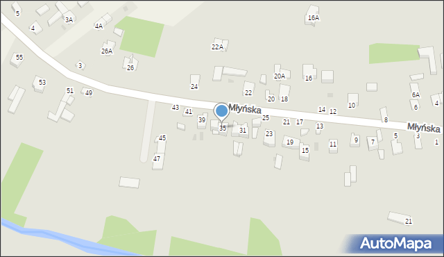 Końskowola, Młyńska, 35, mapa Końskowola