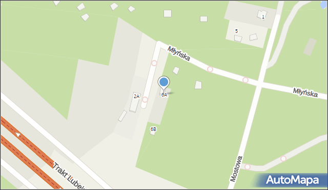 Kopki, Młyńska, 6A, mapa Kopki