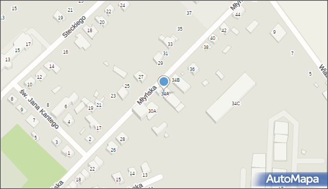 Kórnik, Młyńska, 34A, mapa Kórnik