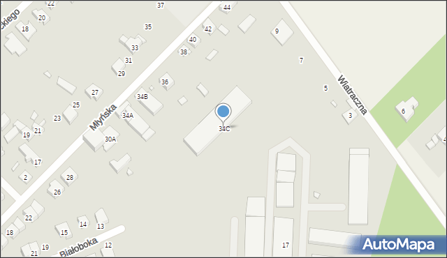 Kórnik, Młyńska, 34C, mapa Kórnik