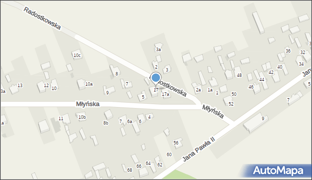 Kościelec, Młyńska, 17, mapa Kościelec