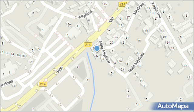 Kościerzyna, Młyńska, 4a, mapa Kościerzyna