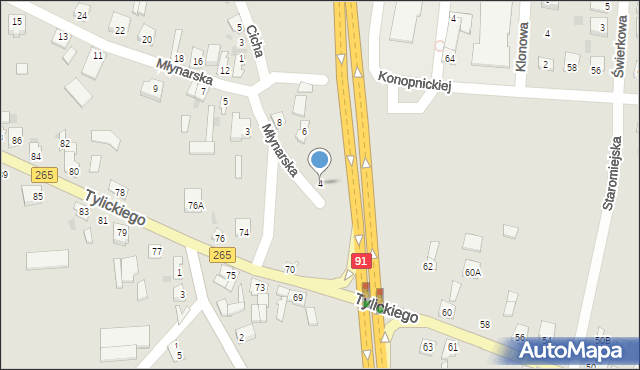 Kowal, Młynarska, 4, mapa Kowal