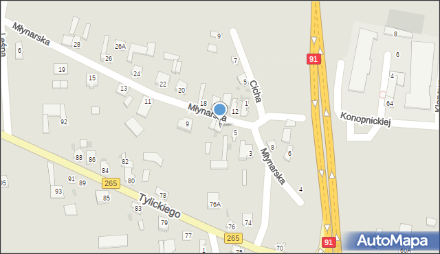 Kowal, Młynarska, 7, mapa Kowal
