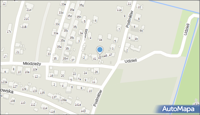 Kraków, Młodzieży, 43, mapa Krakowa