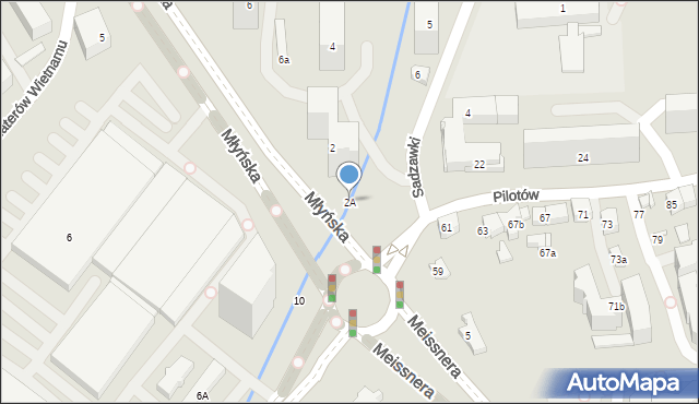 Kraków, Młyńska, 2A, mapa Krakowa