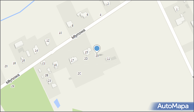 Krakowiany, Młynowa, 13, mapa Krakowiany