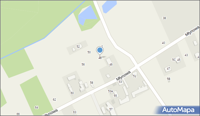 Krakowiany, Młynowa, 48, mapa Krakowiany
