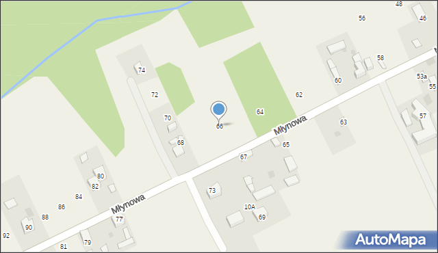 Krakowiany, Młynowa, 66, mapa Krakowiany