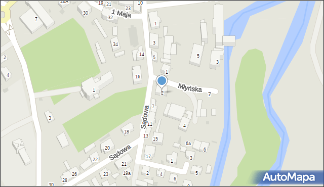 Krapkowice, Młyńska, 2, mapa Krapkowice