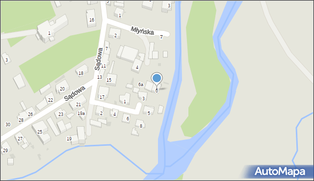 Krapkowice, Młyńska, 6, mapa Krapkowice