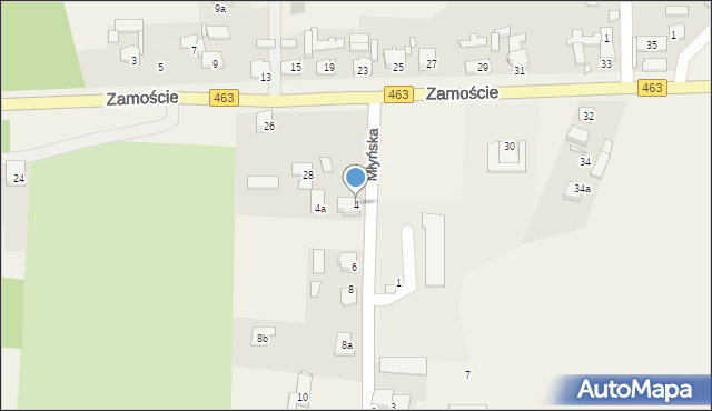 Krasiejów, Młyńska, 4, mapa Krasiejów