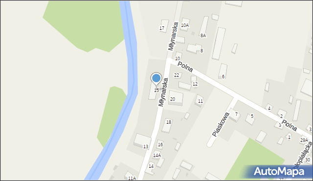 Krasnosielc, Młynarska, 15, mapa Krasnosielc