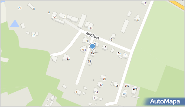 Krosno Odrzańskie, Młyńska, 9a, mapa Krosno Odrzańskie