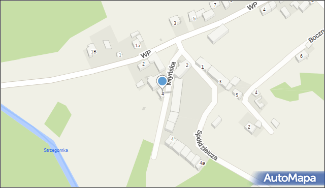 Kruków, Młyńska, 4, mapa Kruków