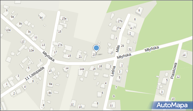 Kup, Młyńska, 25, mapa Kup