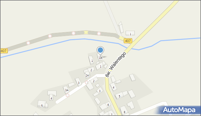 Łącznik, Młyńska, 1A, mapa Łącznik