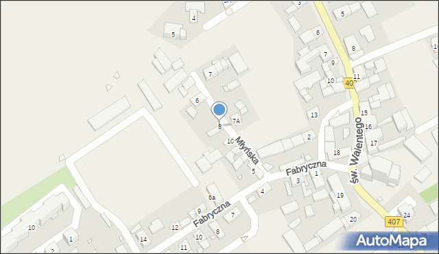 Łącznik, Młyńska, 8, mapa Łącznik